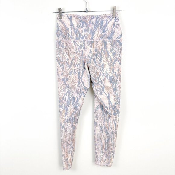 EVCR High Waisted Leggings 7/8 Length Athletic Tummy Control Yoga Snake Skin Med - Picture 4 of 9